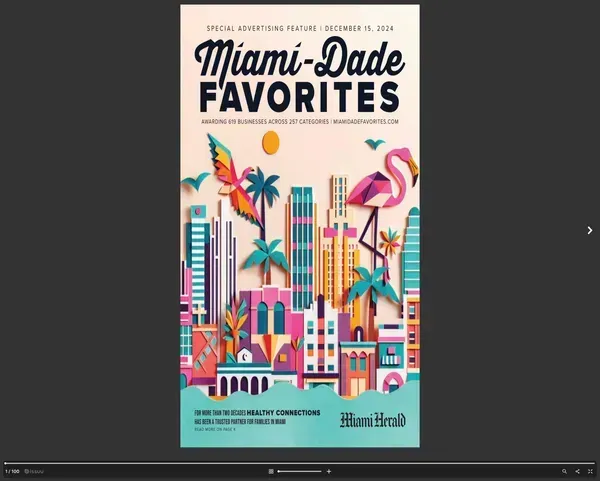 Miami-Dade Favorites promotional magazine cover design