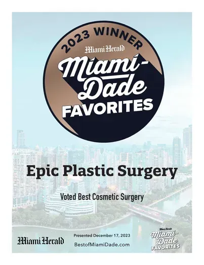 2023 Miami-Dade Favorites award for cosmetic surgery