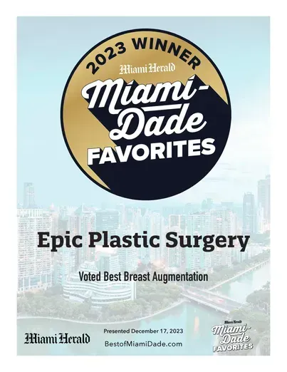 2023 Miami-Dade Favorites award for plastic surgery