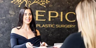 Receptionist at Epic Plastic Surgery office.